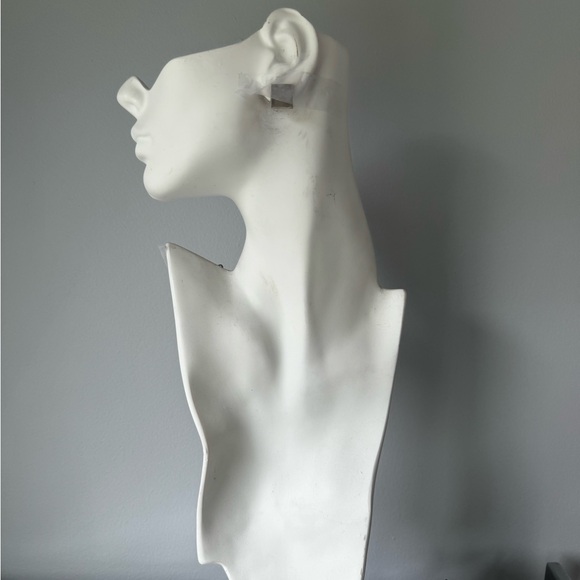 Vintage Taxco Earrings Sterling Silver 925 TS-22 Squared Mexico Post Stud 9.5g - Picture 12 of 12